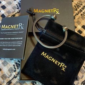 MagnetRx gun metal twisted cable bracelet size medium.